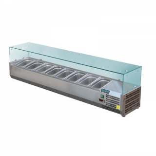 Polar opzetkoelvitrine 8x GN1/3