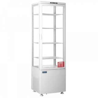 Polar koelvitrine met gebogen deur 235ltr