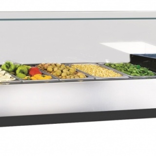 GEKOELDE OPZETVITRINE 6X 1/3 GN