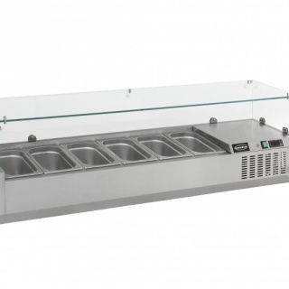 GEKOELDE OPZETVITRINE 1/4 GN x 10