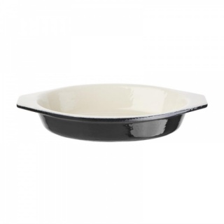 Vogue ovale gratineerschaal zwart 0.65ltr