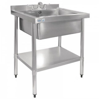 Vogue RVS spoelbak met onderblad 75x60cm
