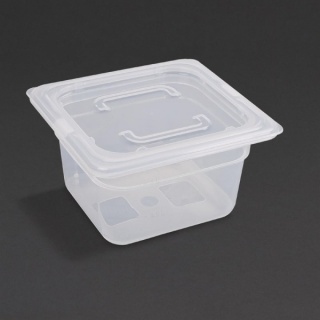 Vogue polypropyleen GN1/6 bak met deksel 100mm