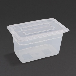 Vogue polypropyleen GN1/4 bak met deksel 150mm
