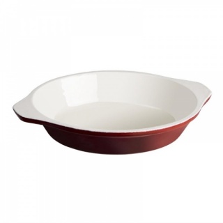 Vogue ronde gietijzeren gratineerschaal 0.4ltr rood