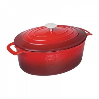 Vogue ovale braadpan 6ltr rood