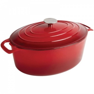 Vogue ovale braadpan 5ltr rood