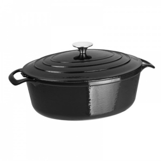 Vogue ovale braadpan 5ltr zwart
