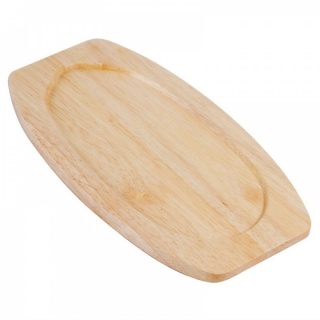 Olympia heveahouten onderzetter 31.5x17cm