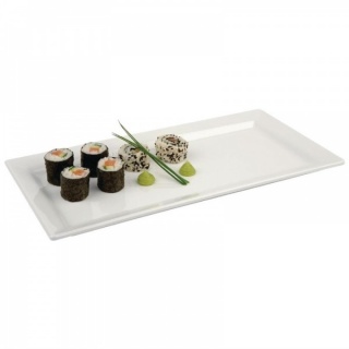 Pure rechthoekige melamine schaal wit 35.5x18cm