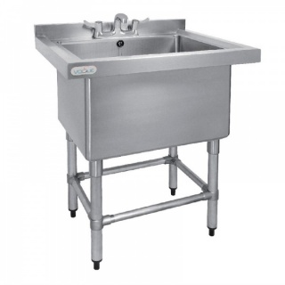 Vogue diepe RVS spoelbak 77x60