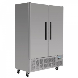 Polar 2-deurs slimline RVS vriezer 960ltr