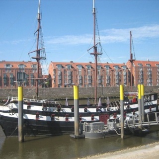 Te huur: pannekoekschip in Bremen (Duitsland)