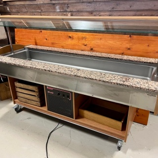 Combisteel verrijdbaar gekoeld buffet 6 x GN 1/1