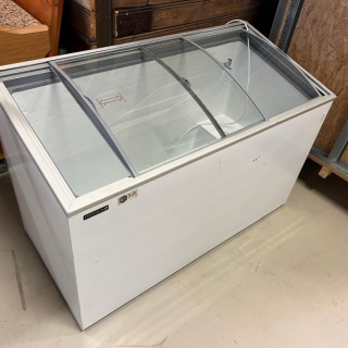 Tefcold bovenlader vrieskist met glasdeur