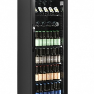 TEFCOLD BLACK Edition ? Zwarte Flessenkoeler met Glazen Deur