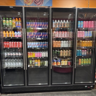 4 deurs glasdeur koelkast combisteel