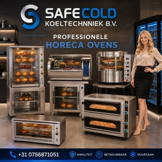 Van safecold Gas pizza oven met draaiende dek en base RP1